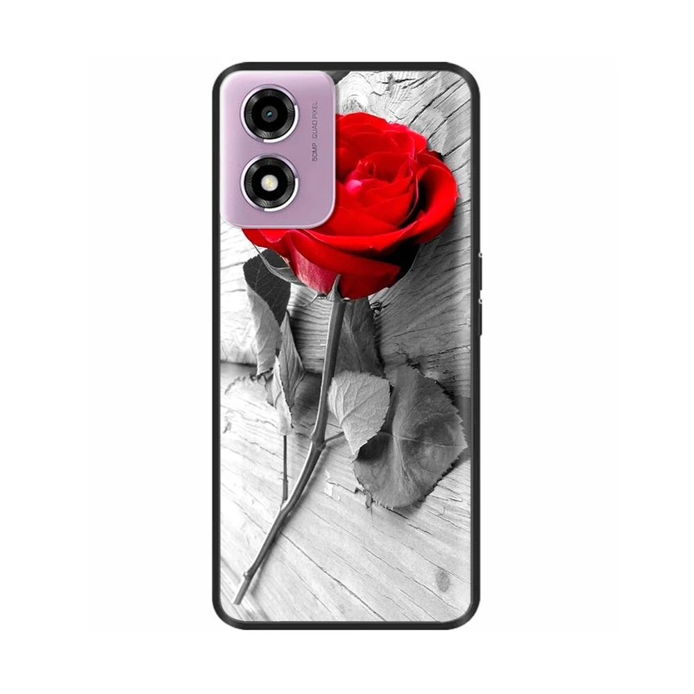 Motorola Moto E14 Soft TPU Silicone Protective Back Cover with Printed Design