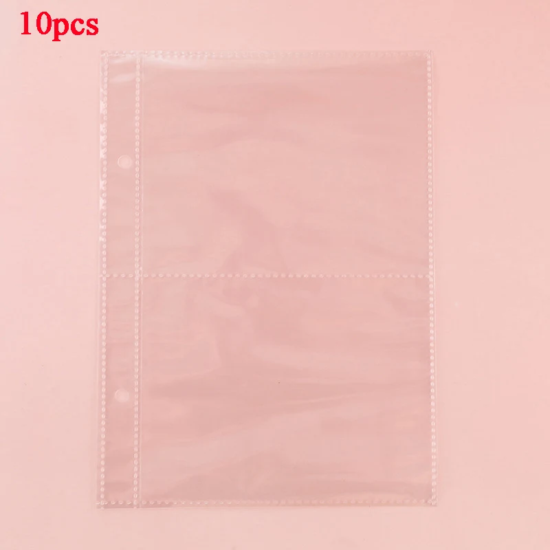 New 10pcs 3/5 Inch Photo Album Binder Sleeves PVC Portable Photo Album