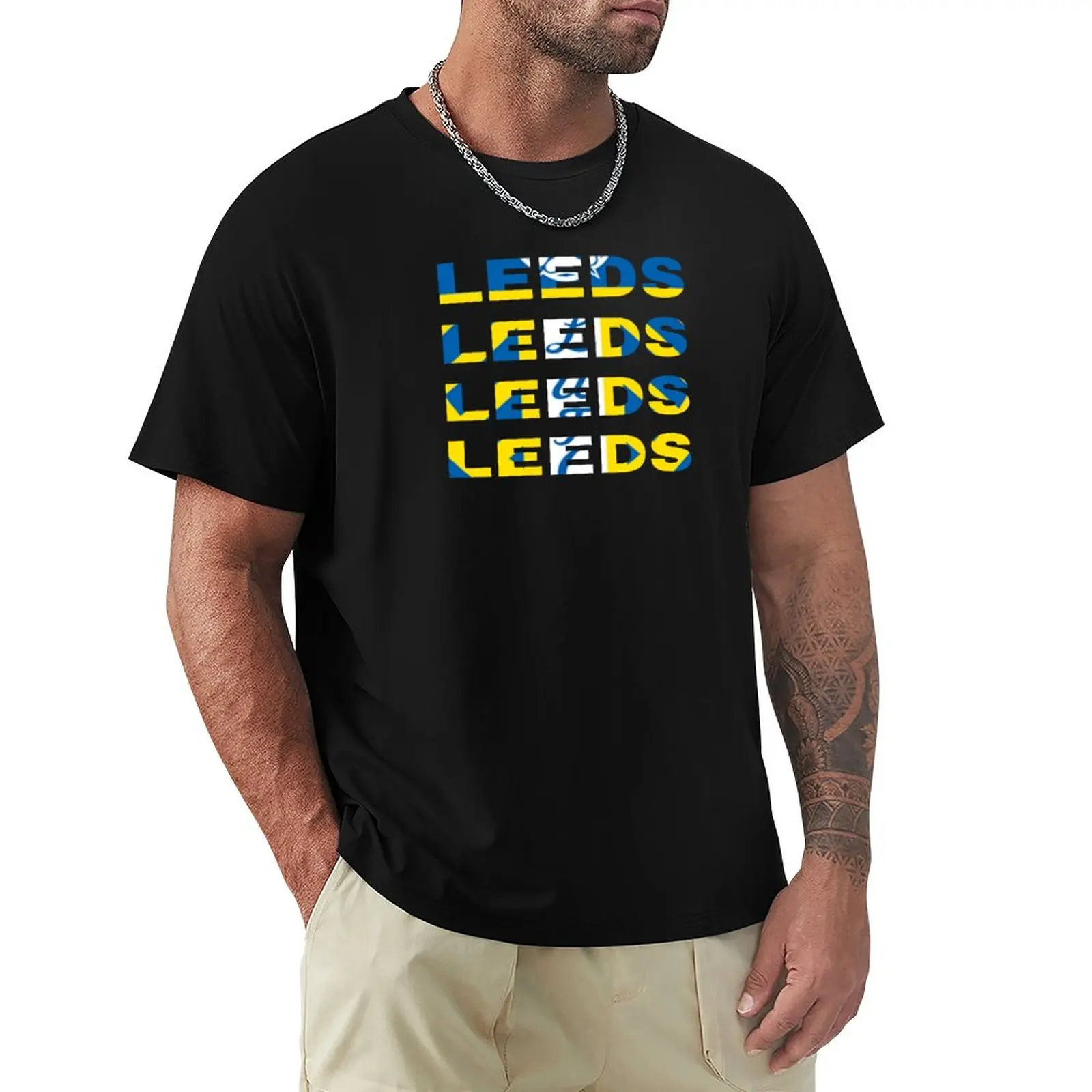 

LeedsWith LOGO T-Shirt kawaii clothes boys animal print Men's clothing