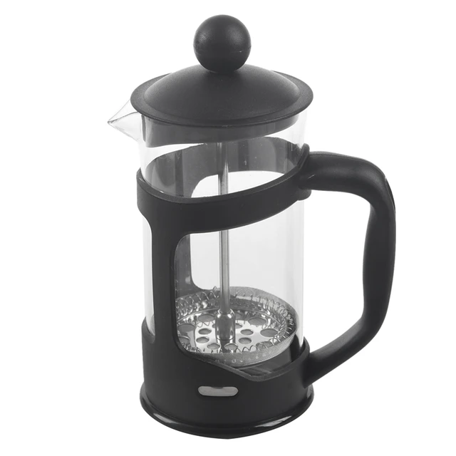 Glass Press, French Coffee Press, Double Wall, 0.4 Liter, Clear