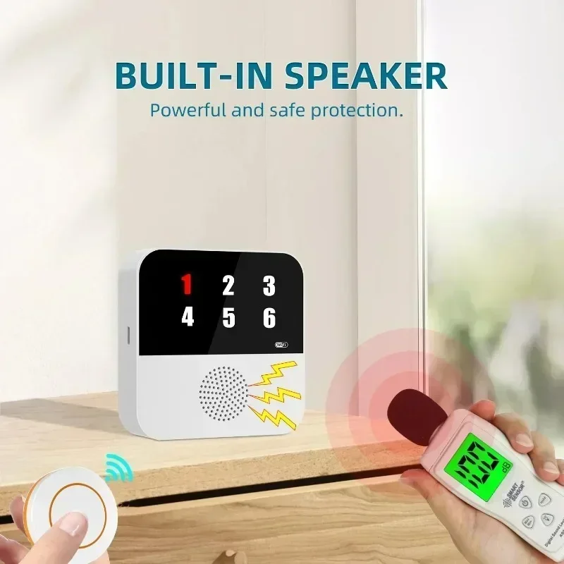 Tuya Seniors WIFI Button Wireless Caregiver Pager Elderly SOS Alarm Senior Elderly Emergency Alarm For Patients At Home