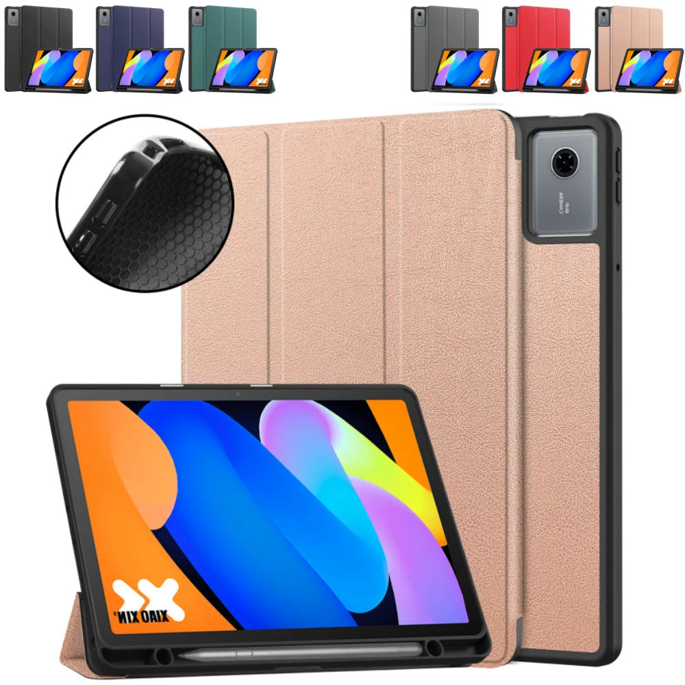 Premium 11 TPU Leather Magnetic Tablet Cover with Pen Slot
