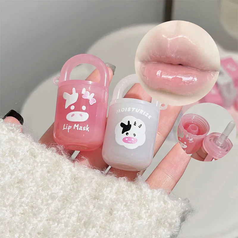 Lip Oil Night Sleep Maintenance Care Peach Jelly Lip Balm Moisturizing Long Lasting Anti-Cracking Plumper Korean Cosmetics
