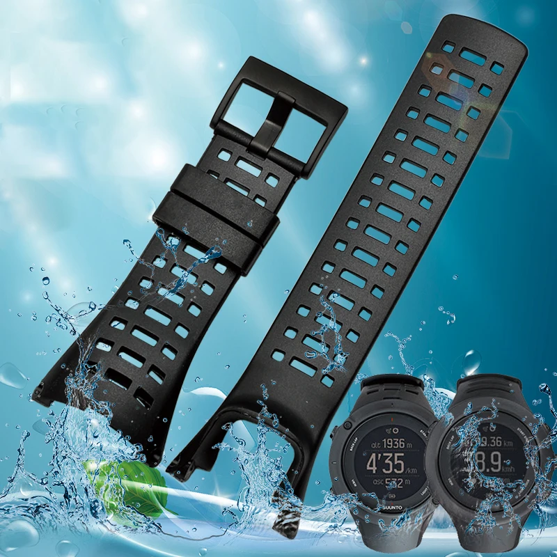 Rubber Watch band For Suunto watch strap Ambit 1/2/2S/2R/3 Sport/3