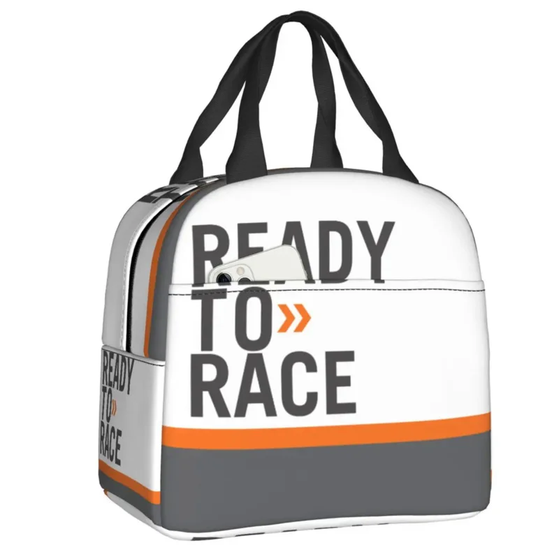 

Ready To Race Insulated Bags for Women Reusable Motorcycle Rider Racing Thermal Cooler Lunch Box Beach Camping Travel