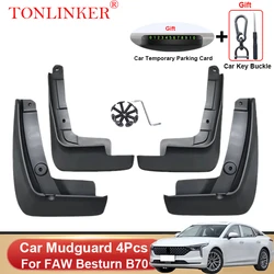 TONLINKER Car Mudguard For FAW Besturn B70 2023-Present Car Mudguards Splash Guards Front Rear Fender Mudflaps Accessories