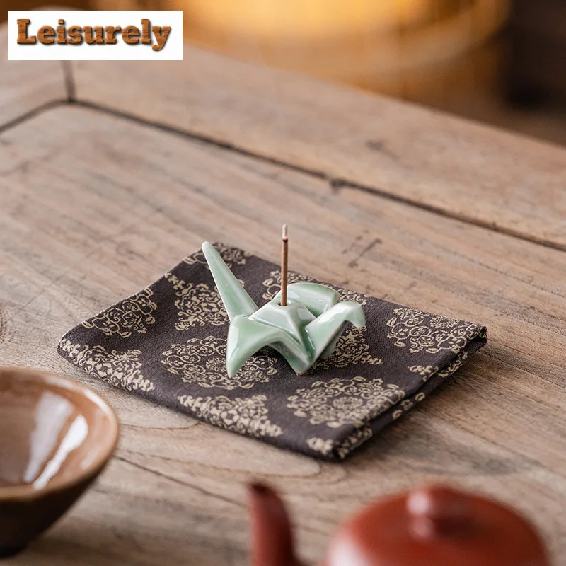 Thousand Paper Crane Incense Holder Boutique Incense Waterfall Incense Burners Consecrate Censer Tableware Supplies Ornaments
