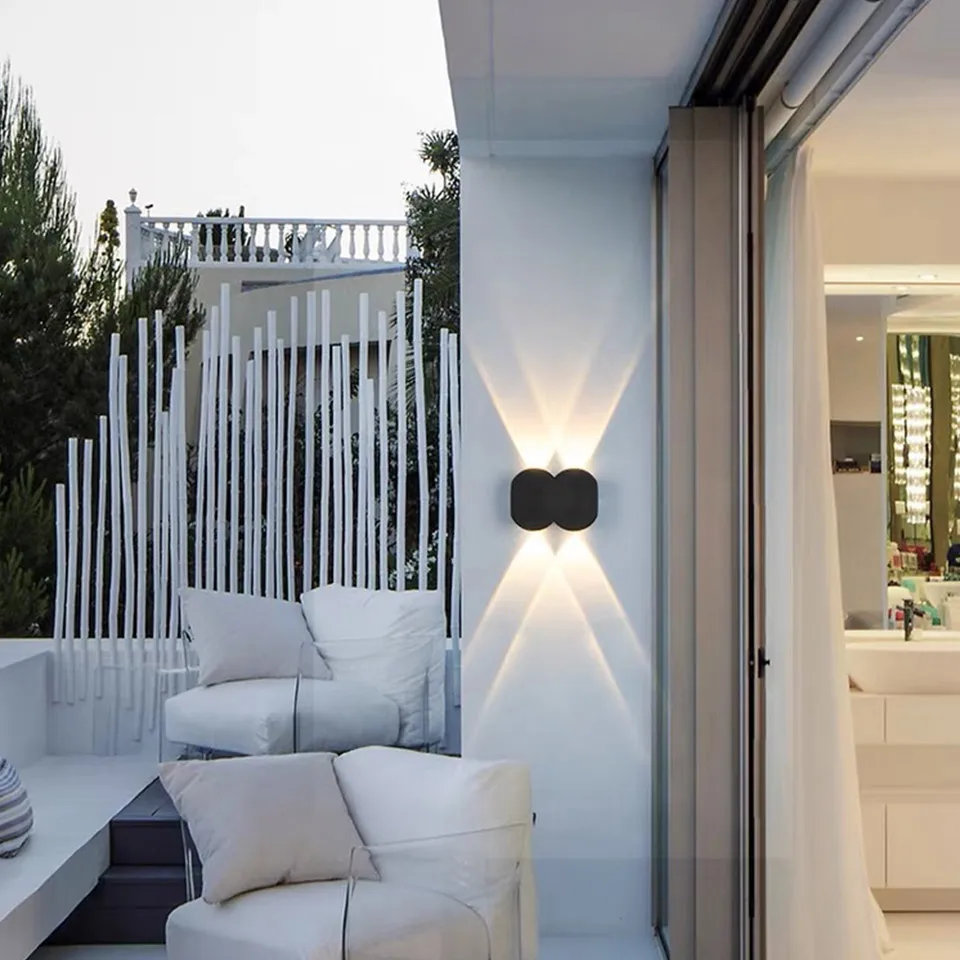 Aluminium LED Wall Light Outdoor Indoor 4W 6W 8W 10W AC85-265V Up Down White Black Modern Light For Home Garden Bedroom Corridor
