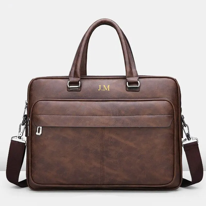 

Free Custom Letters Men One Shoulder Crossbody New Cross Style Computer Business Commuting Handbag