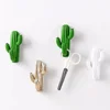 Creative Resin Cactus Wall Hook, Key Hanger, Self-adhesive Plants Hooks, Three-Dimensional Hanger, Home Decoration Accessories 1