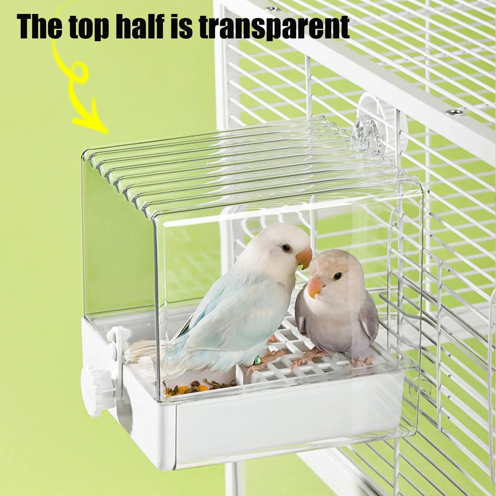 Parakeet Bath Birdbath Feeder Cockatiel Food Holder For Cage Accessories Small Medium Birds Parrots Lovebirds Finches Parakeets