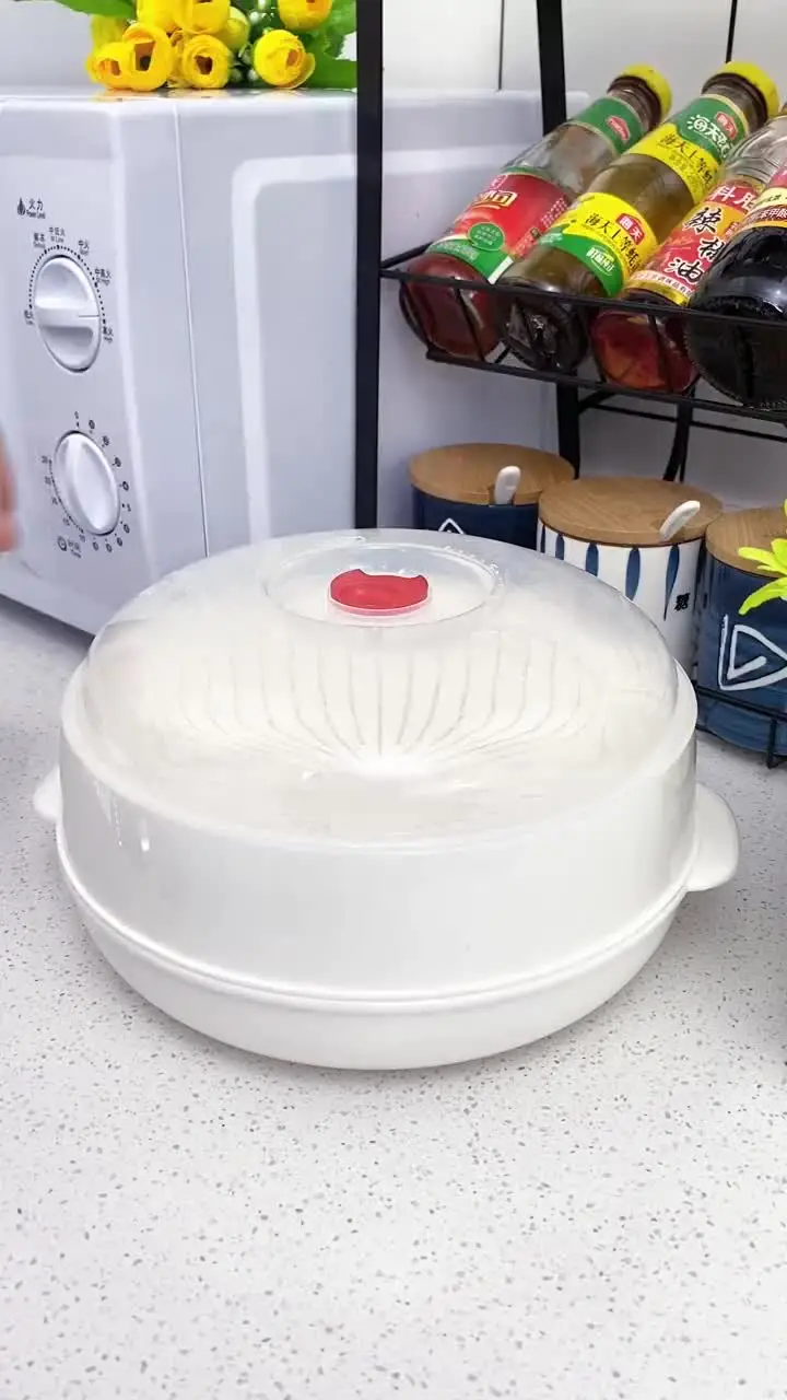 Vaporera De 3 Niveles Para Microondas - 8 Litros De Capacidad, Con Colador Y Tapa, Ideal Para Cocinar Al Vapor Verduras, Carne O Dumplings