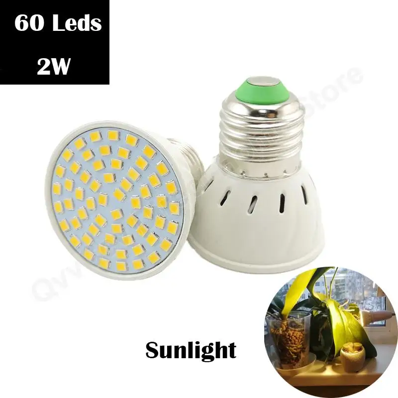 Description Picture 3 of itemE27 Socket LED Lamp Bulb Spotlight 48 60 80Leds Lampara Greenhouse Home Phytolamp Plant Flower Grow Plant Light