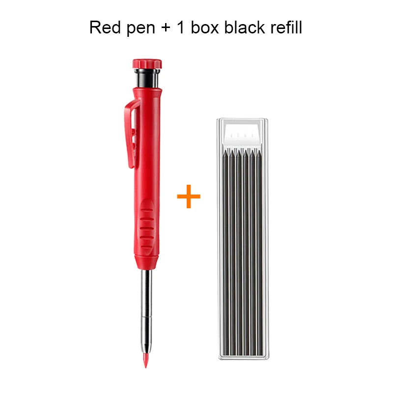 21mm wrench Solid Carpenter Pencil and Built-in Sharpener with Refill Leads for Deep Hole Mechanical Pencil Marker Marking Woodworking Tools drill driver set Tool Sets