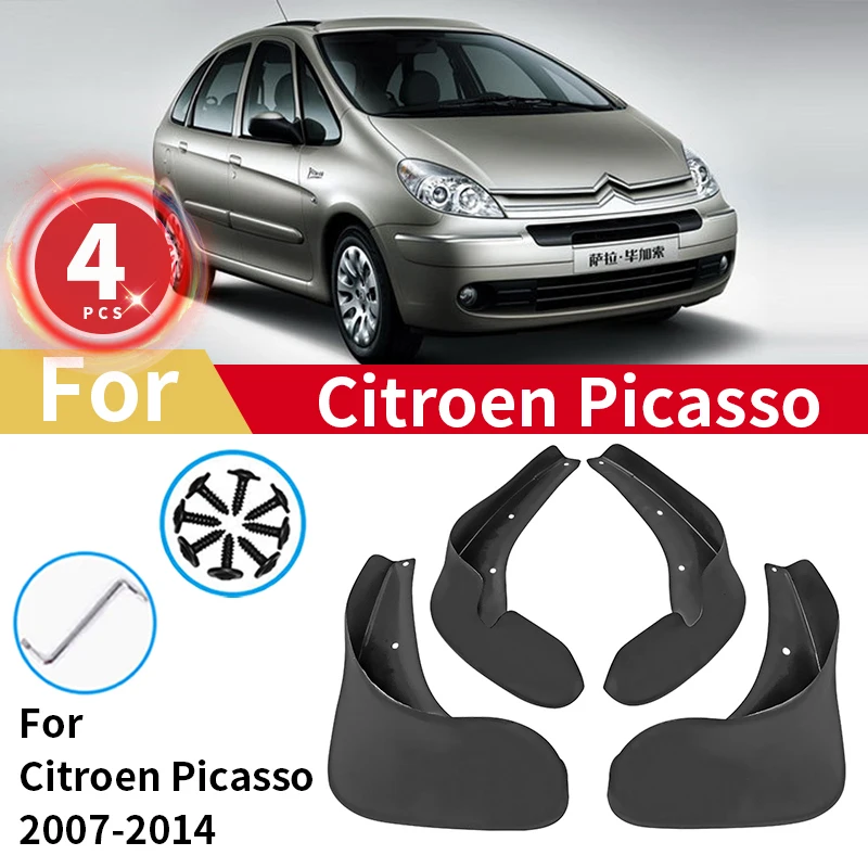 

Mudguards For Citroen Picasso 7 Grand C4 MK1 Mud Flaps 2011 2007-2014 Splash Guards Front Rear Fender Mudflaps Car Accessories