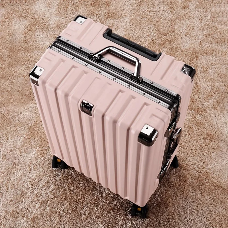 Valise De Voyage Cabine Rigide Avec Roues Multidirectionnelles_voghion.com