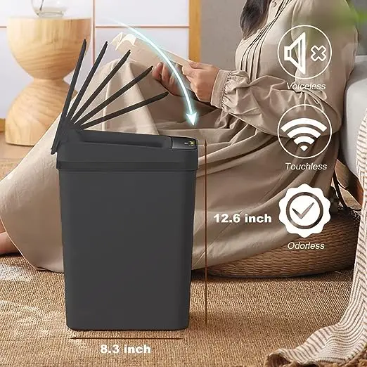 Smart Trash Can 12L Waterproof Automatic Sensor Garbage Can for Bathroom Kitchen Toilet Motion Sensor Trash Smart Home trash can