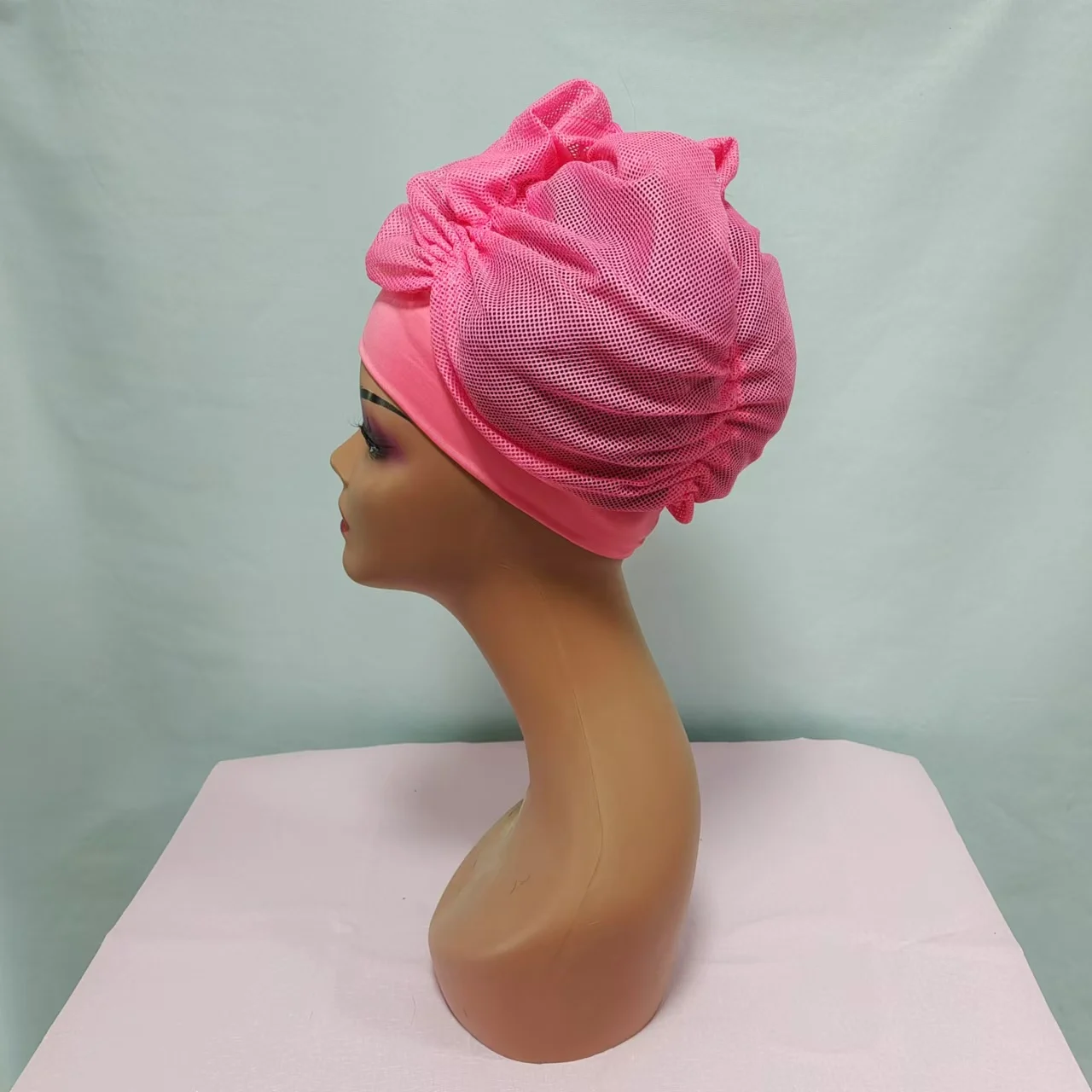 Shower Cap Adjustable Net Plopping Bonnet Quick Drying Hair Towel Hats Bath Accessories Caps For Drying Curly Hair