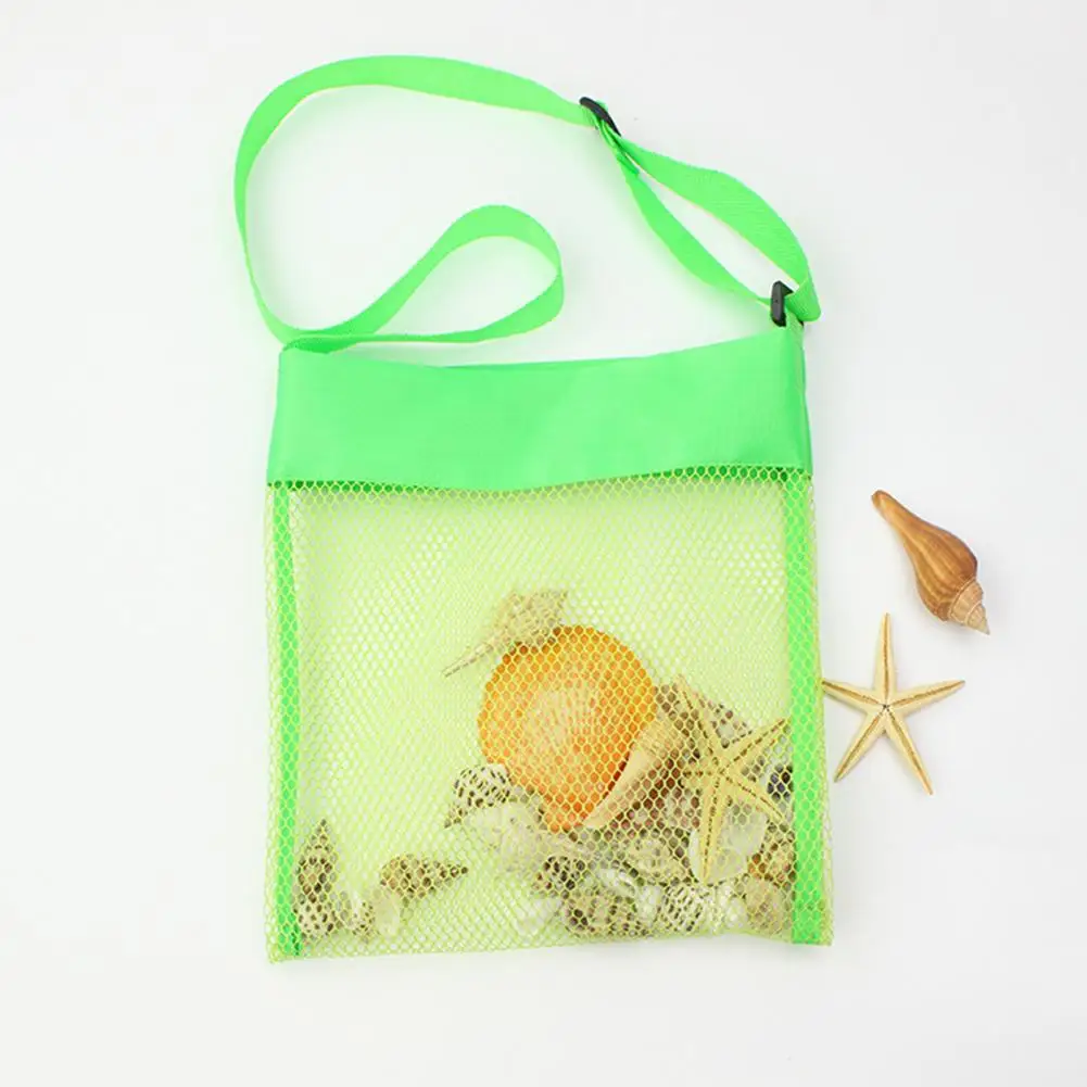Ultra Light Mesh Beach Bag Adjustable Shoulder Strap Portable Sea Shell Collecting Bag  Kids Beach Bag    Beach Toy Bag 6