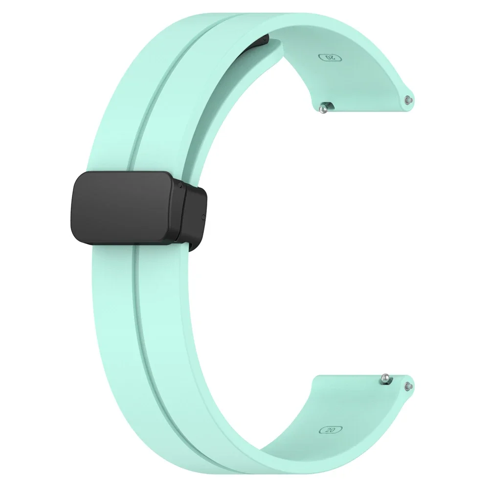 Silicone Magnetic Buckle Smartwatch Strap - Adjustable 20mm/22mm Band for Enhanced Comfort and Style
