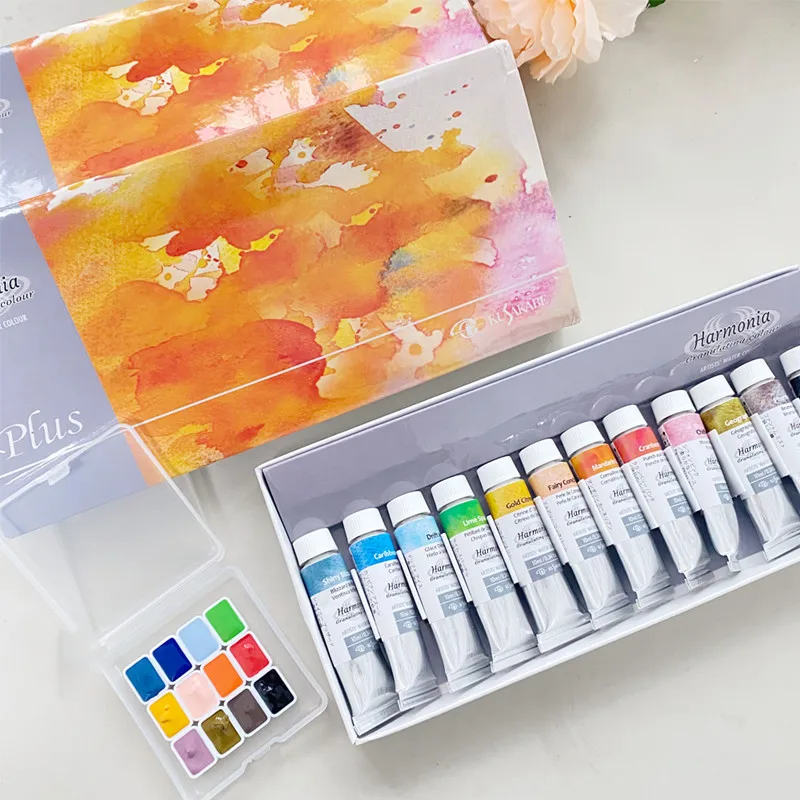 日本画材 日本国産 縄ヶ原 新層化カラー 12色 沈降色 水彩絵の具 サブ