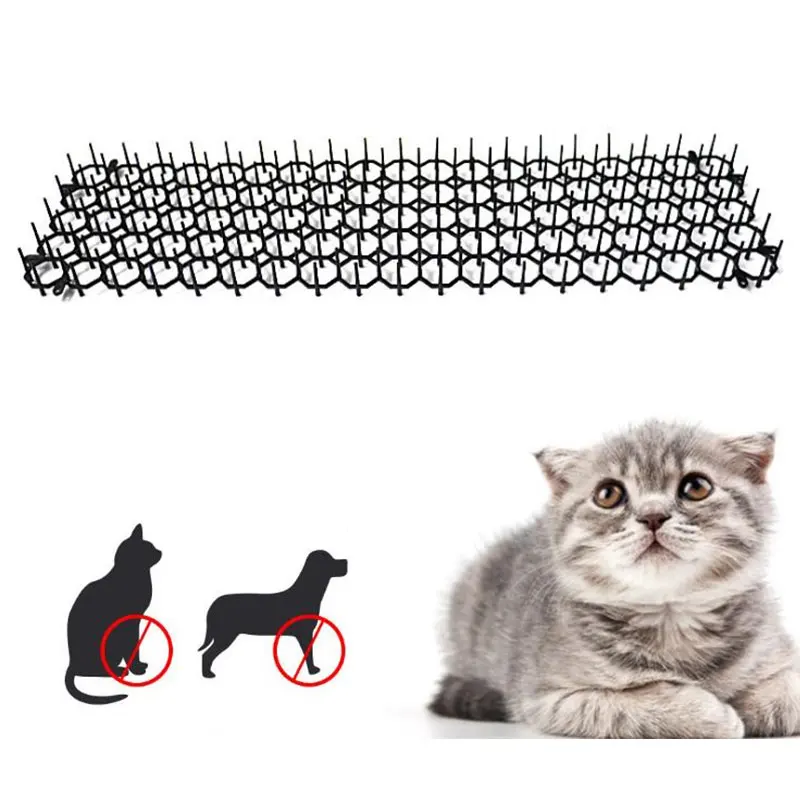 

1Pcs 13cmx49cm Garden Prickle Strip Dig Stop Cat Repellent Deterrent Mat
