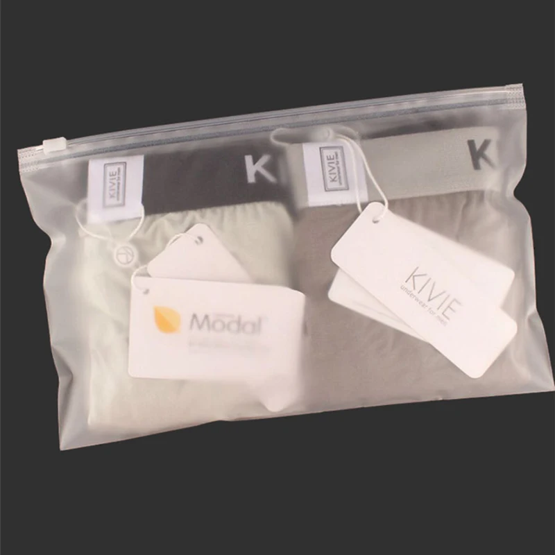 TETP 50Pcs Wholesale Frosted Zipper Bags Home T-shirt Underwear