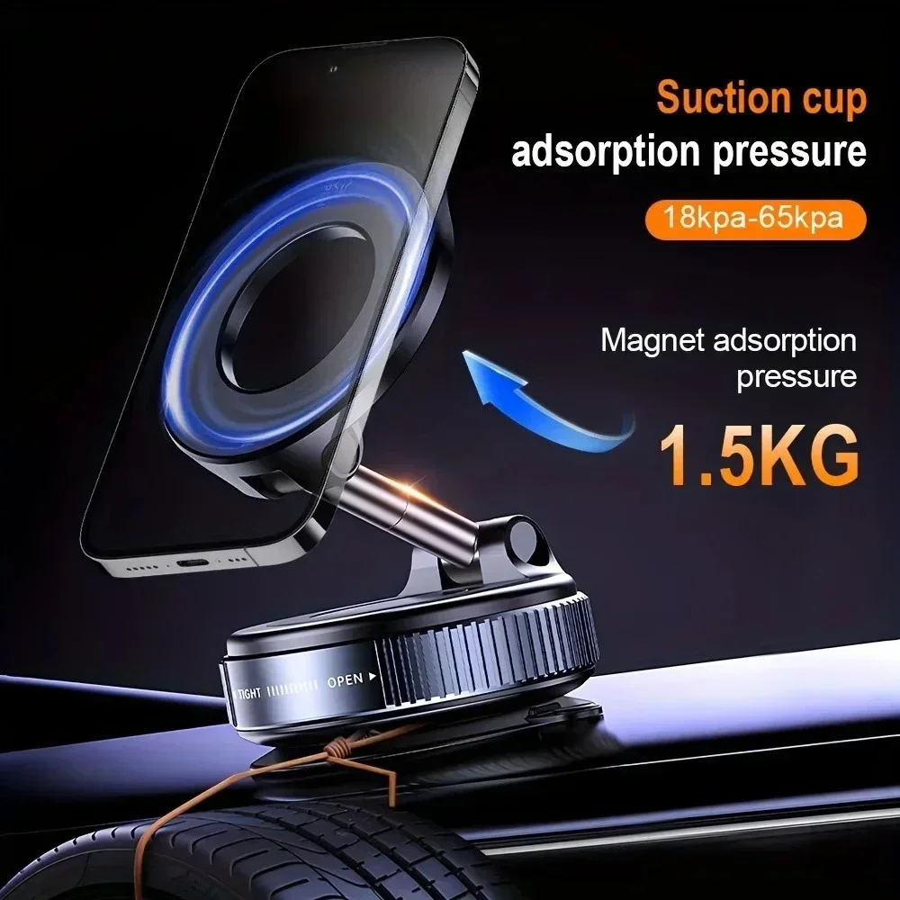 Adjustable Car Cell Phone Holder 360° Rotation Car Mount Vacuum Strong Magnetic Foldable Strong Suction Stand For Live Streaming 3 Adjustable Car Cell Phone Holder 360° Rotation Car Mount Vacuum Strong Magnetic Foldable Strong Suction Stand For Live Streaming – Bild 3