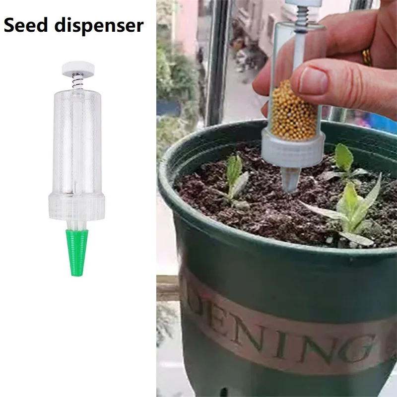 Handheld Mini Manual Seed Dispenser Adjustable Seeder Tool Planting Flower Pot Garden Bed Essential Gardening Supplies BZQ03
