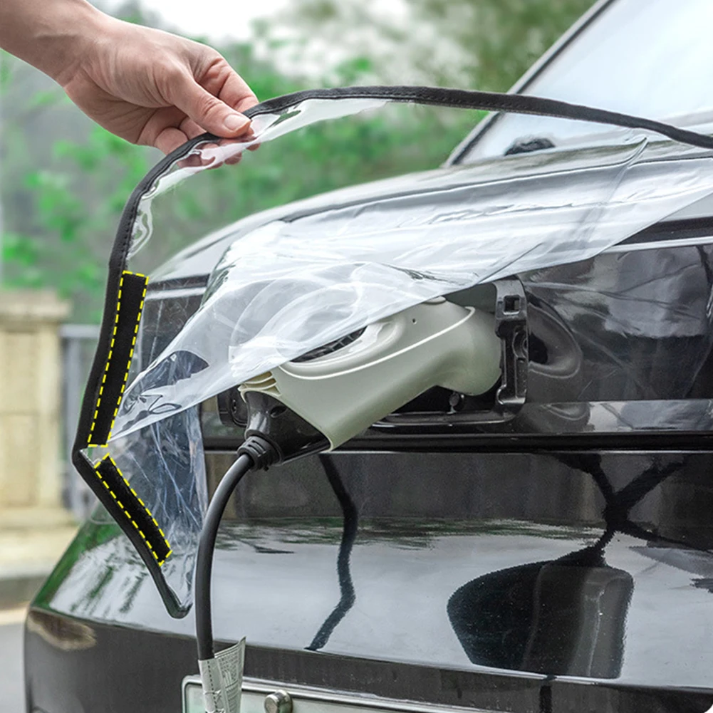 

Electric Vehicle Charging Port Rainproof Cover Magnetic Mount with Windproof Fastener Weather Proof EV Charger Cover