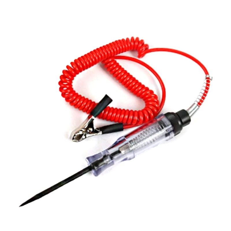 Hand Auto Circuit Tester Test Light with Extended Spring Wire Vehicle Circuits Low Voltages Light Tester for Various Car 5