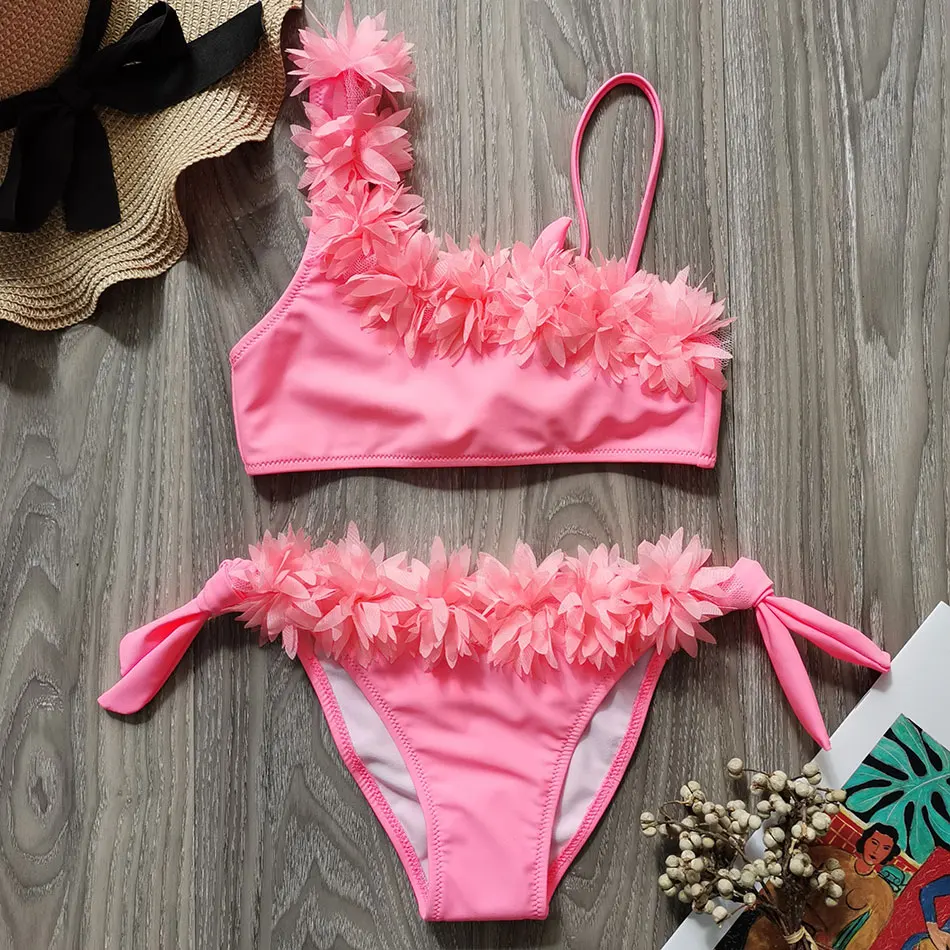 

Flower Girl Swimsuit Kids Two Piece Children's Swimwear 2-14 Years Toddler Bikini Set Infant Bathing Suit Beachwear Biquini 2023