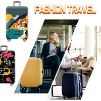 Thick Elastic Cartoon Luggage Protective Cover Zipper Suit For 18-32 inch Bag Suitcase Covers Trolley Cover Travel Accessories 2