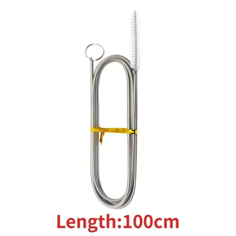 Long Flexible Refrigerator Drain Dredge Stainless Steel Kitchen Drain Tube Pipe Cleaning Brush Fridge Drain Hole Dredge Tool 6