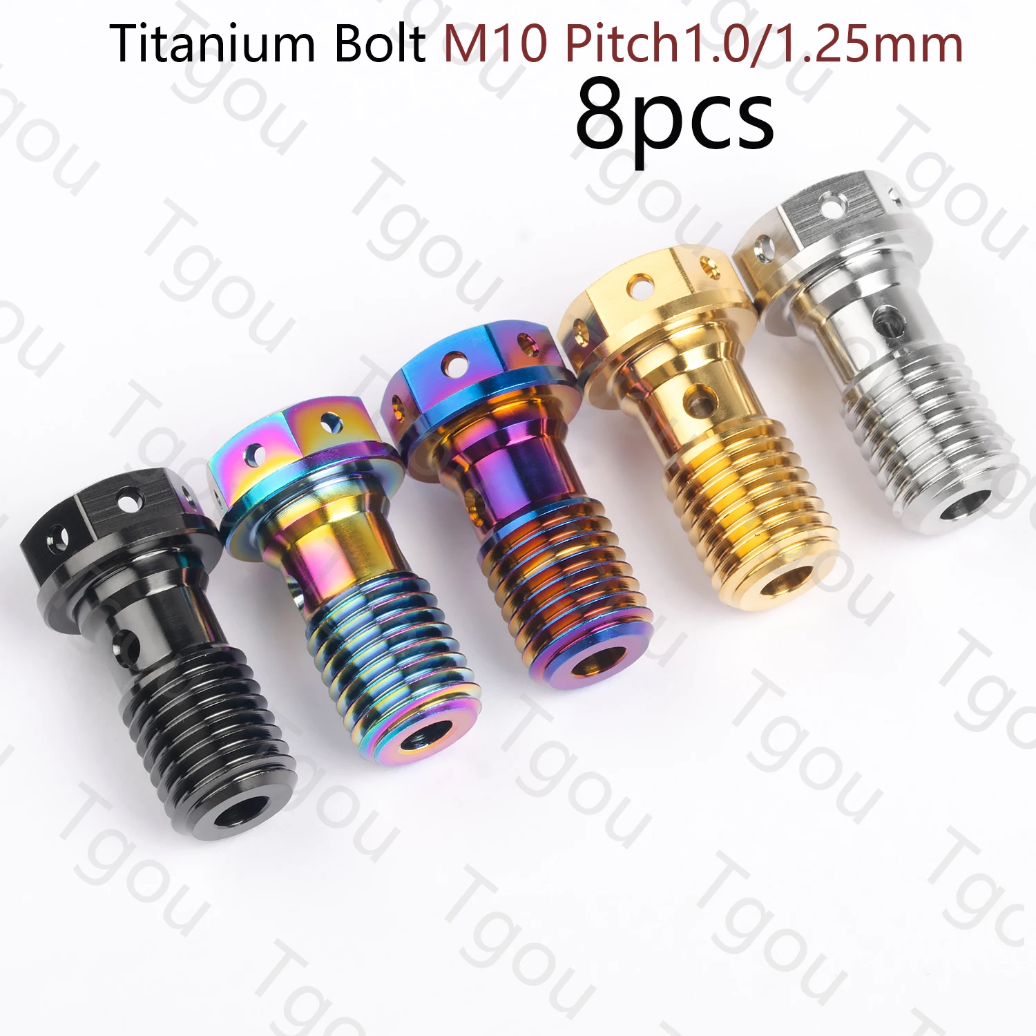 Tgou Titanium Bolt M10 Pitch1.0 1.25 mm Banjo Parafusos para Brembo Brake Line & Single Hole Embreagem Banjo Pcs