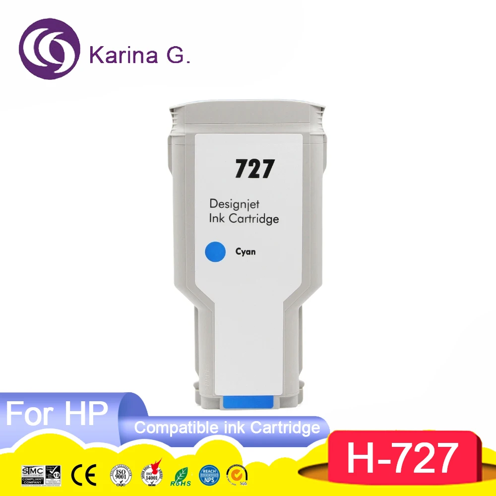 727 Premium Compatible Color Tintas Inkjet Reman Ink Cartridge for 727 Designje