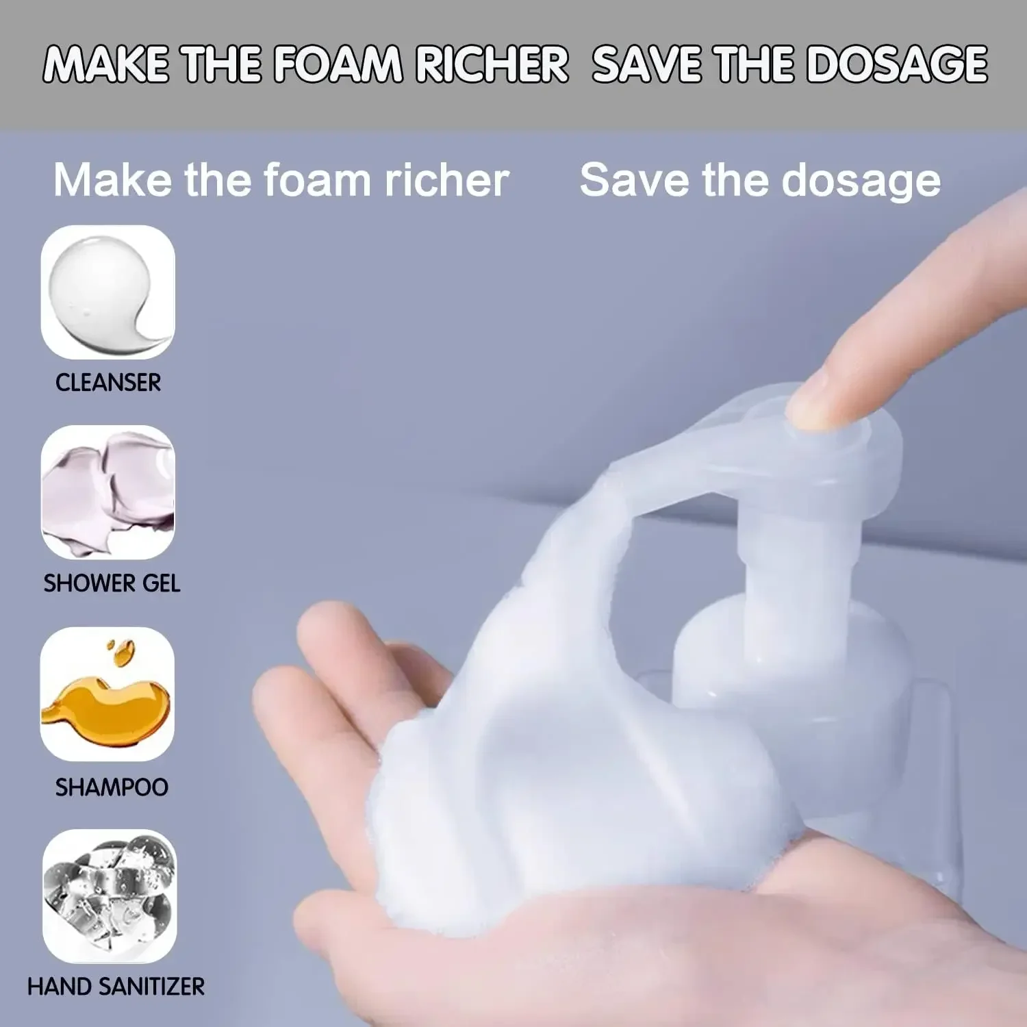 450ml foam soap dispenser refillable foam liquid hand soap empty plastic pump bottle container 1pc
