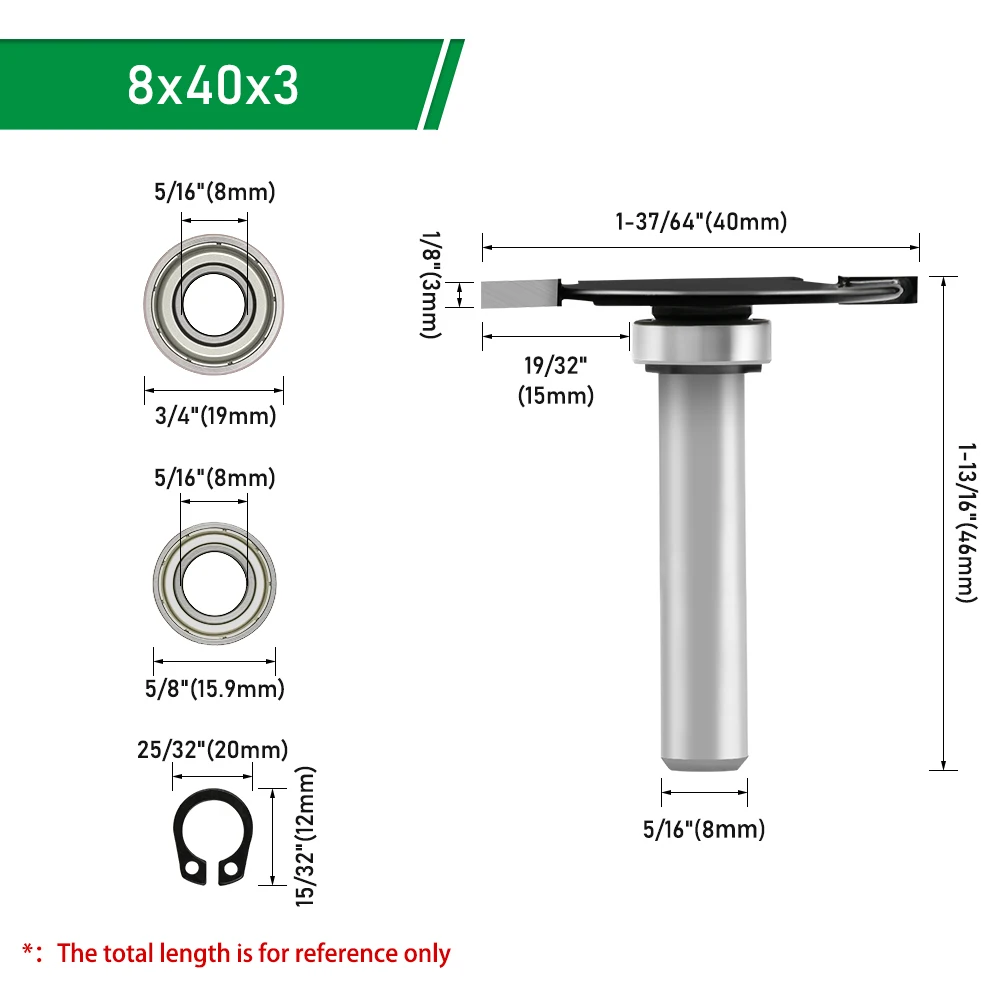 LAVIE 8 mm Schaft T-Nut-Fräser Holzbearbeitung Schlitzen für Holz C08318FXT4 – Detail 11