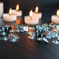 100PCS Candle Wick Tabs Metal Sustainer Tabs Multi-Purpose Candle Wick Base 20/16/14/12.5mm for Wide Variety Wicks Candle DIY 6