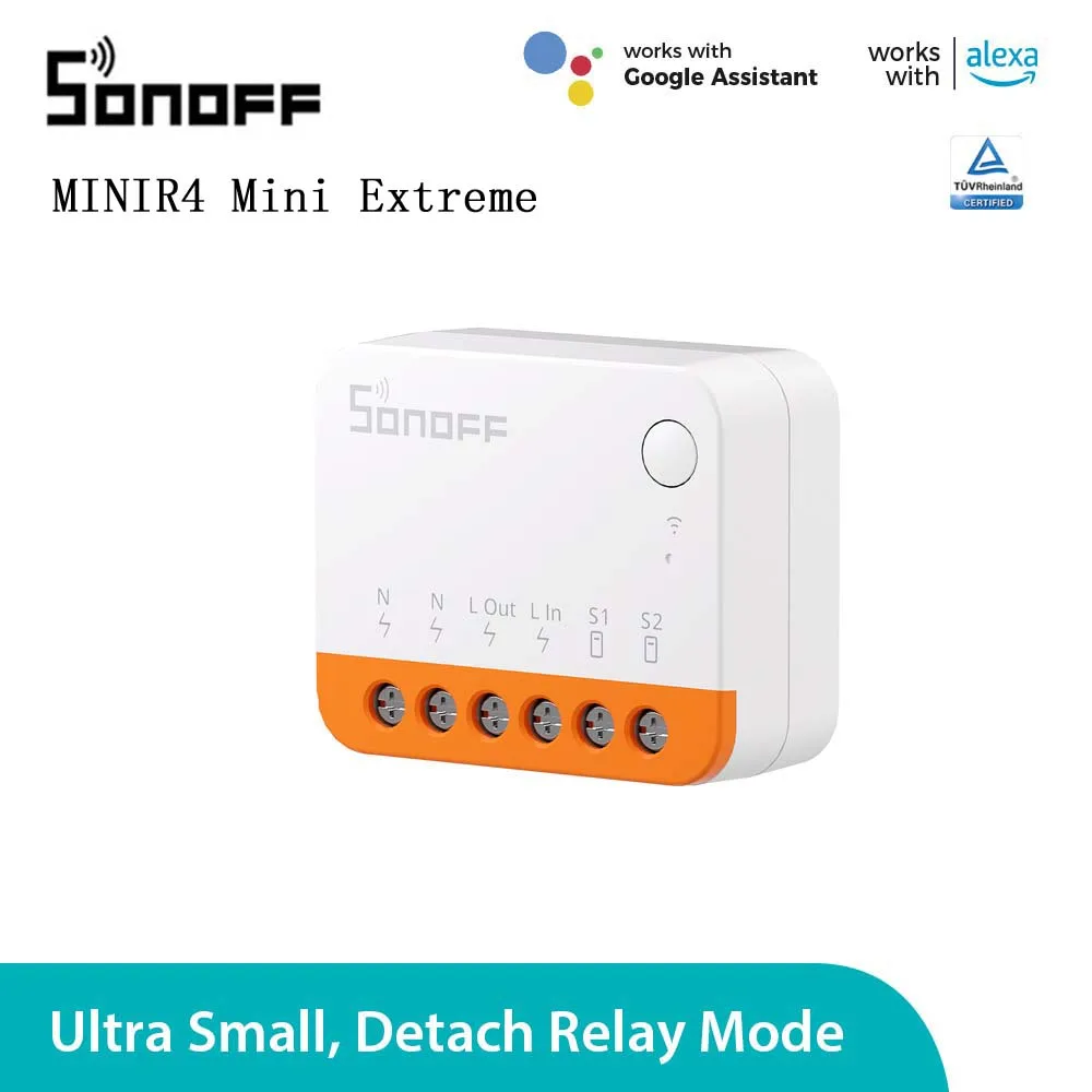 Sonoff Mini R4 Extreme 10A Smart Home Mini Wifi Smart Switch Modulo Relè Luce Controllo Vocale Per Alexa Alice Google Assistant