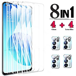 Premium Full Cover Tempered Glass Screen and Camera Protector - Reno 4 lite (4PCS HD 4PCS Lens)