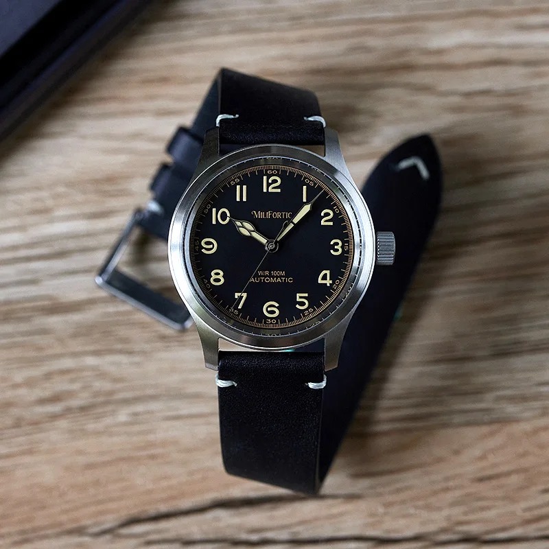 Milifortic Field Watch Man NH35 Automatic 100M Waterproof Best Selling Original Rare Vintage Military Khaki Homage Watches