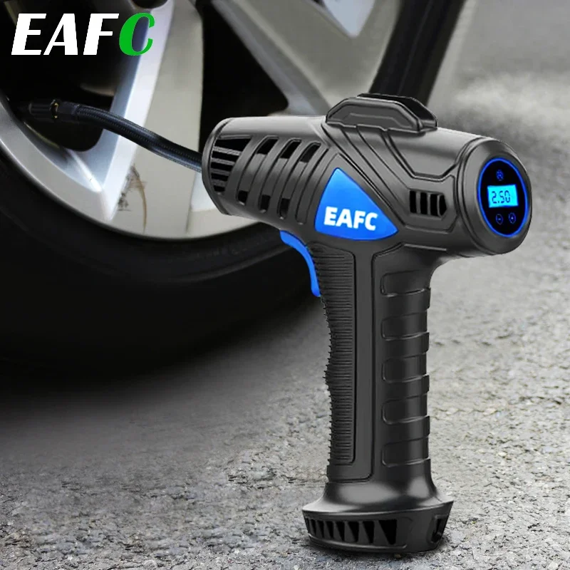 Eafc-車用デジタルエアコンプレッサー,LEDライト付きスマート Eafc-車用デジタルエアコンプレッサー,LEDライト付きスマート