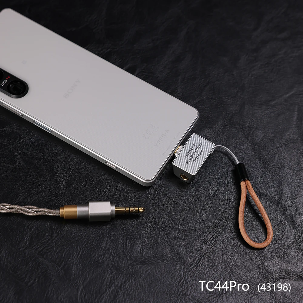 Earphone Cable DAC DD ddHiFi TC44Pro The 3rd Gen 4.4mm DAC Dongle (Minor Revision), Dual CS43198 DAC Chips, 32bit/384kHz PCM and Native DSD256