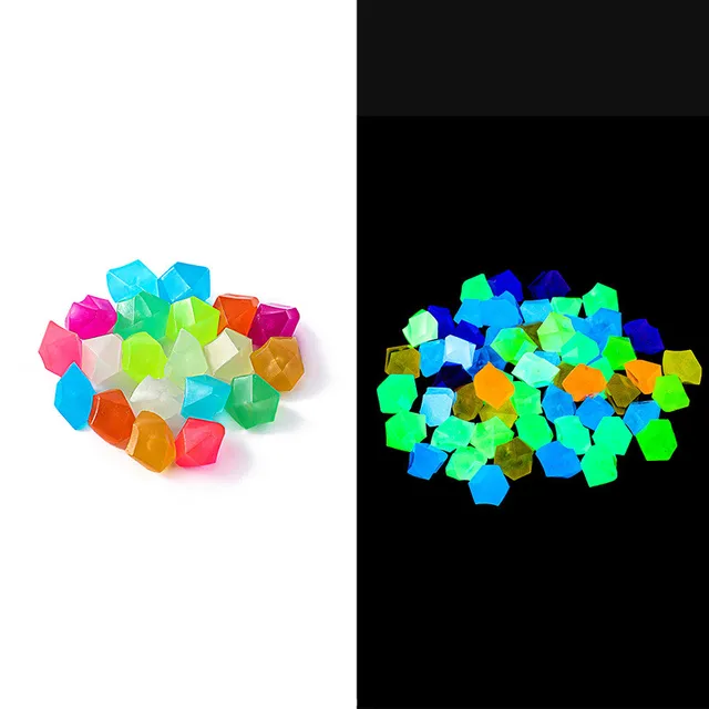 500 db Kerti Dekoráció Fényes Kövek Ragyogása A Sötét Kültéri Udvarban Gyeppályán Halvány Akvárium Kavicsos Sziklák 1000 - Image 2