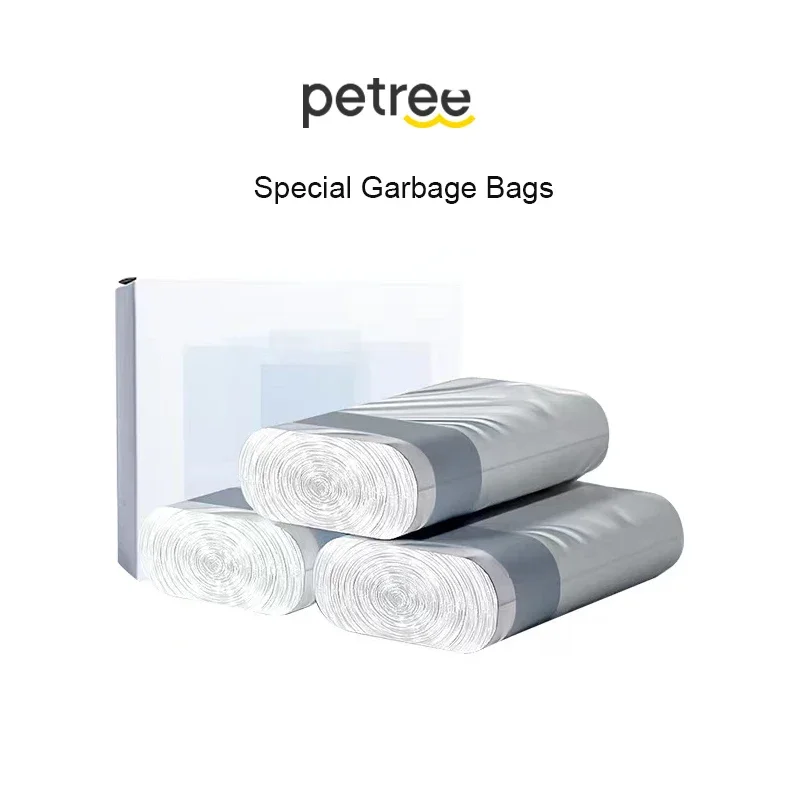 

Original Petree Poop Bags Drawstring Closure For Petree 2 Gen Automatic Self Cleaning Cat Toilet Tray Box 3 Rollers 45pcs Bags