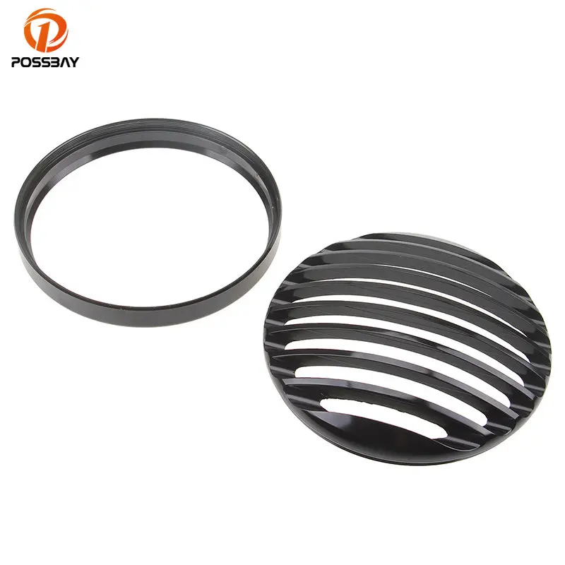 

5 3/4" Black Round CNC Motorcycle Headlight Grill Cover Motocicleta Lights for Harley Sportster XL 883 1200 2004-2012 2013 2014