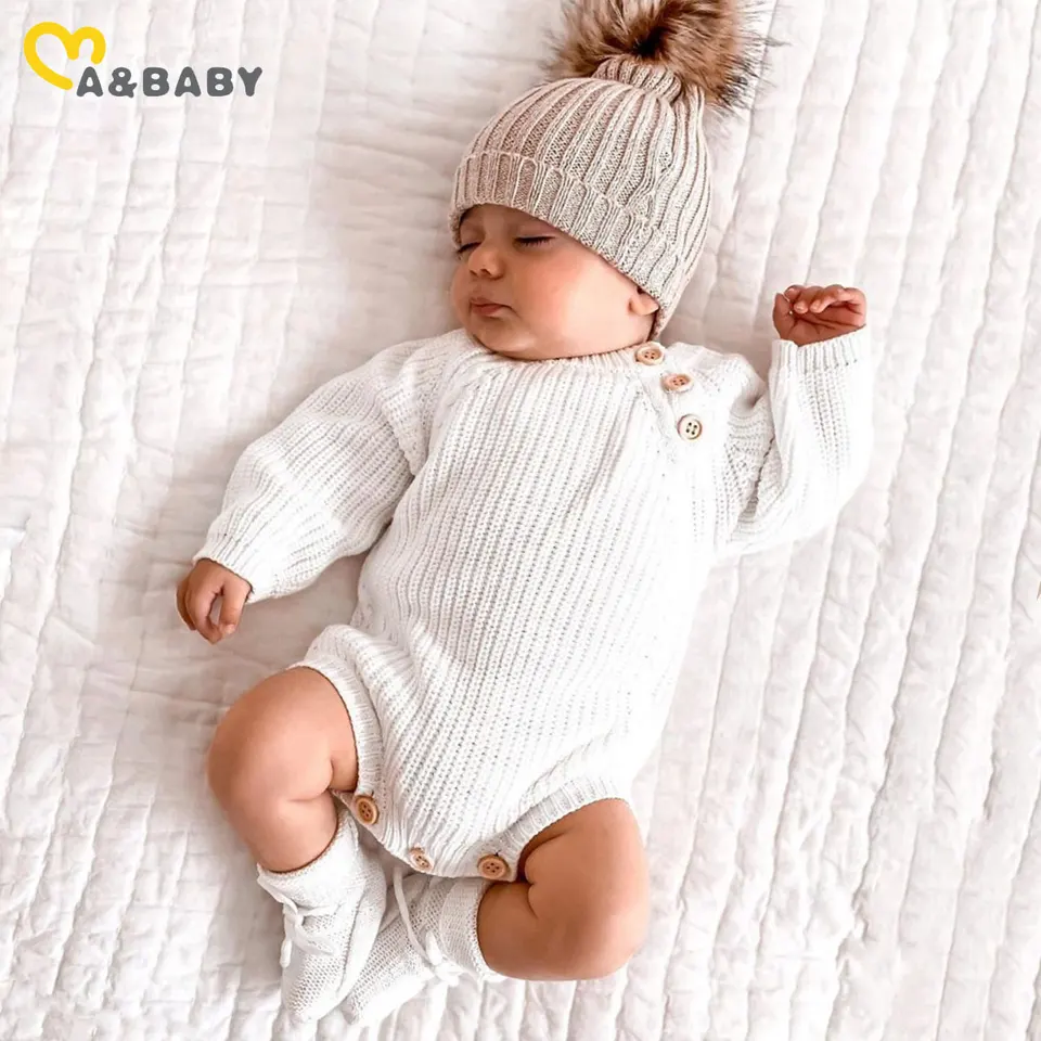 Mameluco De Punto Para Bebé Recién Nacido - Algodón Suave, Manga Larga - Ideal Para Regalos Y Ocasiones Especiales