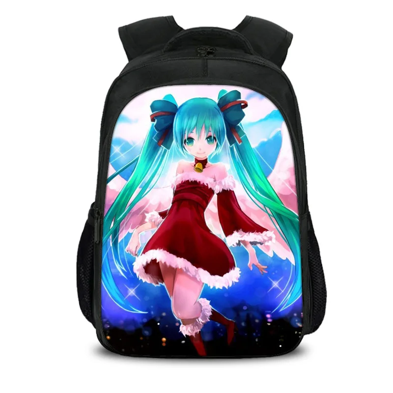 

New Anime Hatsune Miku figure kawaii Broken pattern Book Bag Cartoon printing fashion Versatile Backpack Student Backpack gifts
