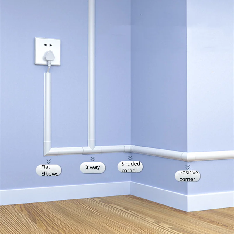 Invisible Floor Cable Cover Protector Self Adhesive Wire Management Cable Sleeve Track Storage Box Wall Socket Home Accessories